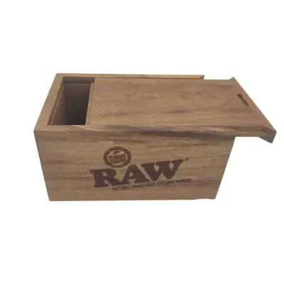 RAW Acacia Wood Slide Box Stash